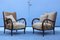 Italian Armchairs in Walnut and Golden Velvet by Paolo Buffa, 1940s, Set of 2, Image 1