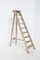 Antique Italian Beige Wood Ladder, 1920s 1