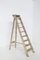 Antique Italian Beige Wood Ladder, 1920s 12