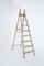 Large Antique Italian White Wood Ladder, 1920s, Image 1