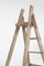 Large Antique Italian White Wood Ladder, 1920s, Image 2