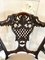 Butaca victoriana antigua de caoba tallada, década de 1880, Imagen 7
