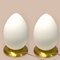 Lampade da tavolo a forma di uovo in vetro opalino, set di 2, Immagine 1
