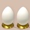 Lampes de Bureau Egg en Verre Opalin, Set de 2 1