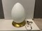 Lampes de Bureau Egg en Verre Opalin, Set de 2 3