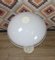Lámpara de pie en forma de champiñón blanca, años 80, Imagen 5