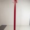 Red Lacquered Wooden Coat Stand with steel Inserts by Carlo De Carli for Fiarm, 1970s 2
