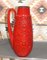 Large Red Ceramic Berinna 424-46 Floor Vase from Scheurich, 1970s 2