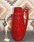 Large Red Ceramic Berinna 424-46 Floor Vase from Scheurich, 1970s 3