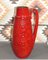 Große rote Berinna 424-46 Bodenvase aus Keramik von Scheurich, 1970er 1