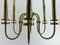 French Brass Chandelier, 1960s, Image 3