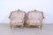 Venetian Golden Damask Carving Sofa and Armchairs, 1940s, Set of 3 12