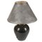 Lámpara de mesa italiana de cristal de Murano negro, años 80, Imagen 1