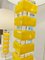 Lámpara amarilla de vidrio acrílico, años 70. Juego de 2, Imagen 3