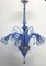 Blue Chandelier attributed to Venini, 1930 1