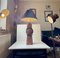 Lámpara de mesa Totem escultural de gres de Bernard Rooke, años 60, Imagen 9