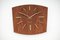 Mid-Century Modern Teak and Brass Wall Clock by Elexacta Schatz, Germany, 1960s 1