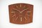 Mid-Century Modern Teak und Messing Wanduhr von Elexacta Schatz, 1960er 1