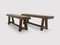 French Brutalist Benches in Oak, 1970s, Set of 2 8