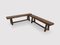 French Brutalist Benches in Oak, 1970s, Set of 2 9