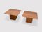 Italian Rosso Square Coffee Table in Marble, 1970s, Set of 2 3