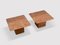 Italian Rosso Square Coffee Table in Marble, 1970s, Set of 2 2