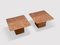 Italian Rosso Square Coffee Table in Marble, 1970s, Set of 2, Image 2