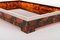 Mid-Century Italian Faux Tortoiseshell Acrylic Glass & Chrome Serving Tray, 1970s 13