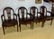 Chairs in Mahogany and Leather, Set of 4 3