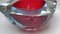 Red Glass Faceted Bowl with Diamond Cut from Mandruzzo Mandruzzato 3