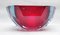 Red Glass Faceted Bowl with Diamond Cut from Mandruzzo Mandruzzato 7