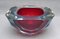Red Glass Faceted Bowl with Diamond Cut from Mandruzzo Mandruzzato 5