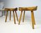 Scandinavian Tan Stools, 1960s, Set of 2 4