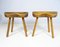 Scandinavian Tan Stools, 1960s, Set of 2 2