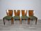 Art Deco Dining Chairs attributed to Jindrich Halabala, 1940s, Set of 4 7