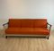 Vintage Sofa mit orangenem Stoffbezug, 1950er 2