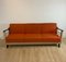 Vintage Sofa mit orangenem Stoffbezug, 1950er 1