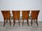 Art Deco Dining Chairs attributed to Jindrich Halabala, 1940s, Set of 4 30