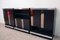 Modular Sideboard in Wengé Wood, Steel and Mirror from Sormani, 1970s, Set of 3 4