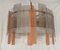 Midc-Cntury Kronleuchter aus Muranoglas & Messing in Orange, 1970er 1