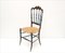 Chiavarina Chairs in Cherry Wood with Straw Seat, 1920s, Set of 4, Image 5