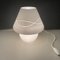 Lampade da tavolo in vetro di Murano bianco, anni '80, set di 2, Immagine 8