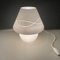 White Murano Glass Table Lamps, 1980s, Set of 2 8