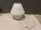 Lámparas de mesa de cristal de Murano blanco, años 80. Juego de 2, Imagen 3