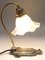 Early 20th Century Art Nouveau Glass and Metal Bedside Lamp, Austria, 1890s 2