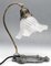 Frühes 20. Jh. Jugendstil Nachttischlampe aus Glas & Metall, Österreich, 1890er 6