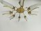 Vintage Brass and Glass Chandelier, 1960s 9