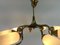 Vintage Brass and Glass Chandelier, 1960s, Image 2