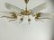 Vintage Brass and Glass Chandelier, 1960s, Image 3
