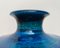 Jarrón Rimini Blu italiano Mid-Century de cerámica de Aldo Londi para Bitossi, años 60, Imagen 9